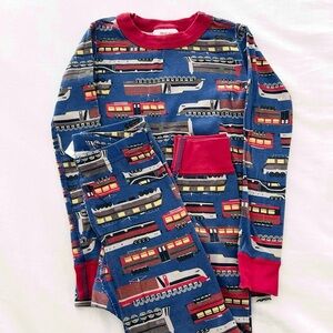 Hanna Andersson Kids Pajama Set - Navy and Crimson